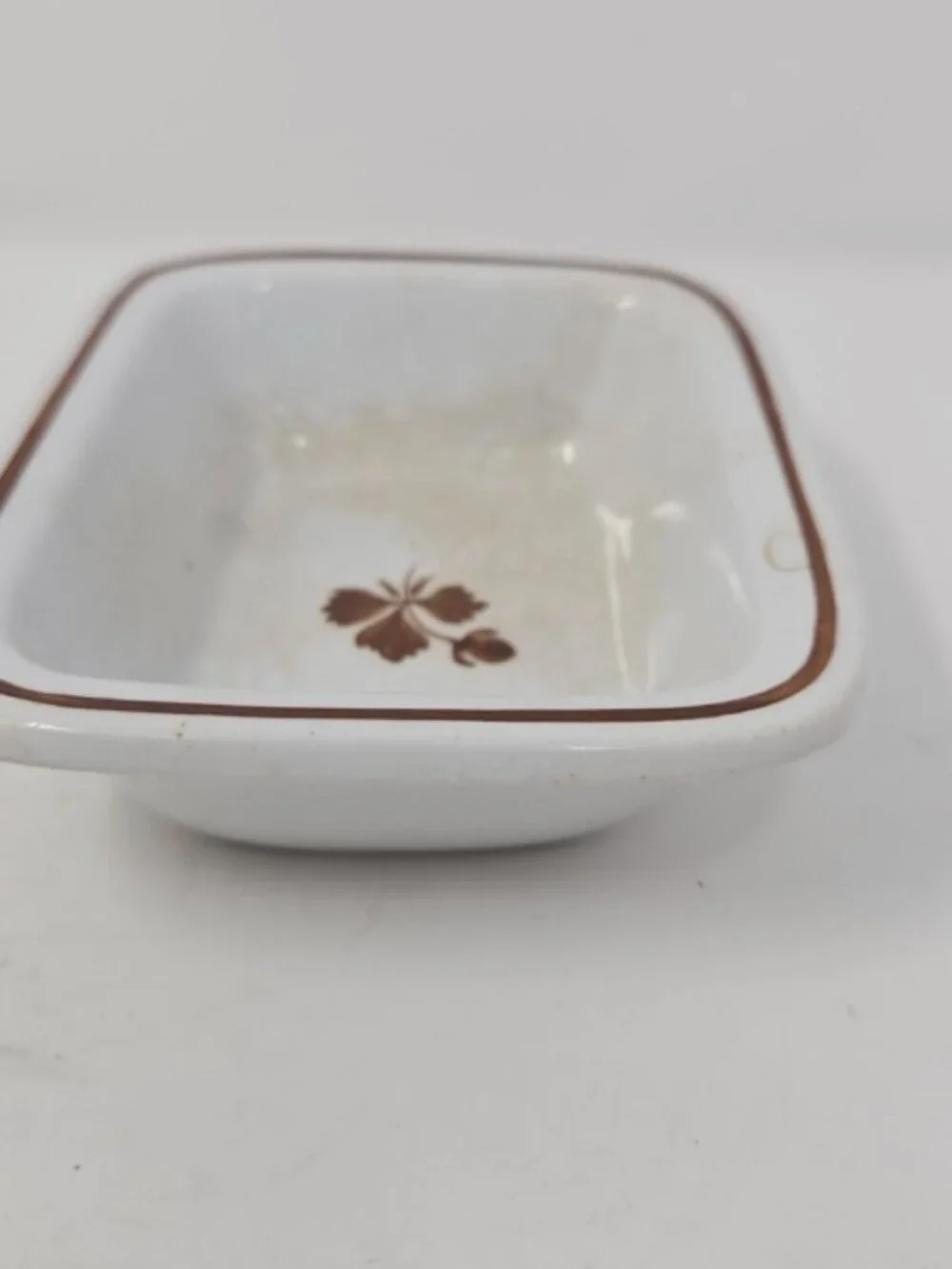 Antique 1800s Tea Leaf Ironstone Soap Dish Anthony Shaw England Copper Luster